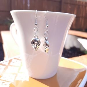 Simple Alien Dangle Earrings